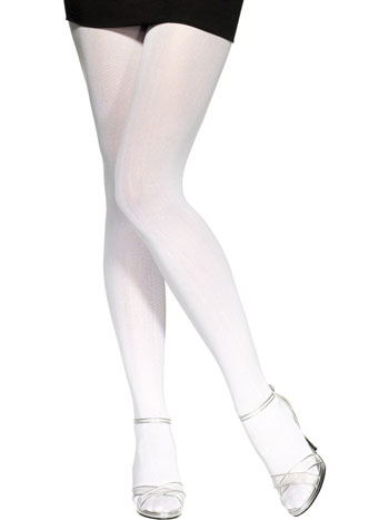 One Size 15 Denier White Tights at www.doreenfashions.com